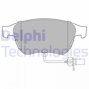 Комплект тормозных колодок, диско LP1837 DELPHI
