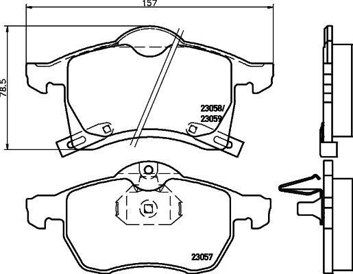Комплект тормозных колодок, диско P 59 032 BREMBO