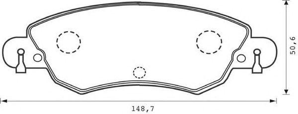 Комплект тормозных колодок, диско 573026B BENDIX JURID