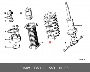 Пружина ходовой части 33 53 1 111 550 BMW