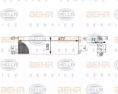 Конденсатор, кондиционер 8FC351301451 HELLA