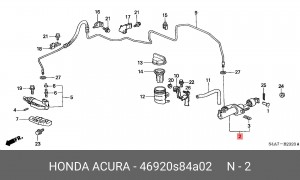 Главный цилиндр, система сцепления 46920S84A02 HONDA