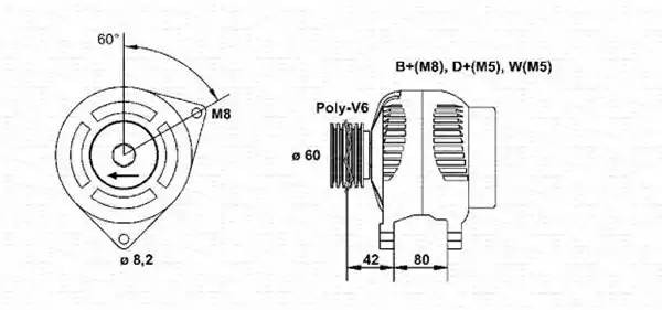 Генератор 943346148010 MAGNETI MARELLI