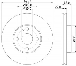 Тормозной диск MDC659 MINTEX