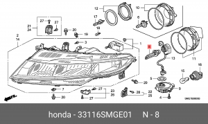 Лампа 33116SMGE01 HONDA