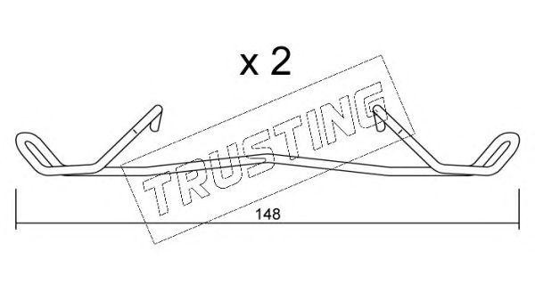 Комплектующие, колодки дискового тормоза KIT092 TRUSTING