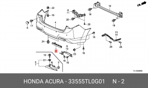 Светоотражатель - катафот 33555TL0G01 HONDA