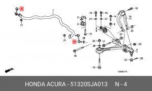 Стойка стабилизатора 51320SJA013 HONDA