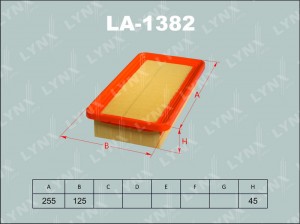 Фильтр воздушный LA-1382 LYNXAUTO