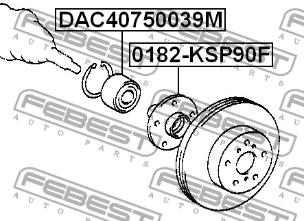 Подшипник ступицы колеса DAC40750039M FEBEST