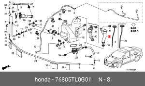 Деталь 76805TL0G01 HONDA