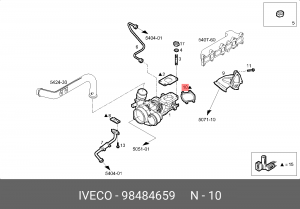 Прокладка, выпускной трубопровод 98484659 IVECO