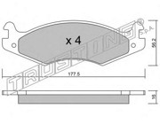 Комплект тормозных колодок, диско 1350 TRUSTING