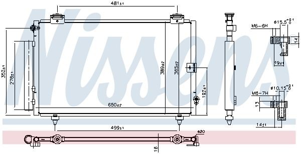 Конденсатор, кондиционер 940013 NISSENS