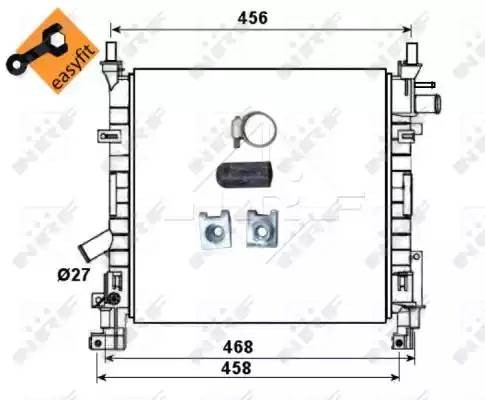 Радиатор, охлаждение двигател 53651 NRF