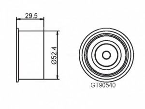 Ролик ремня ГРМ GT90540 GMB