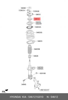 Подшипник качения, опора амортизационной стойки 54612-1G010 HYUNDAI KIA