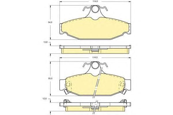 Комплект тормозных колодок, диско 6140891 GIRLING