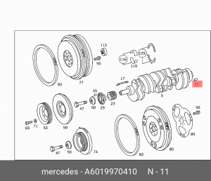 Штуцер A 601 997 04 10 MERCEDES BENZ