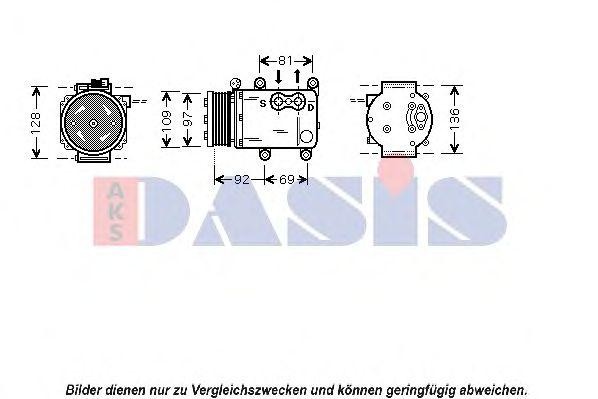 Компрессор, кондиционер 851538N AKS DASIS