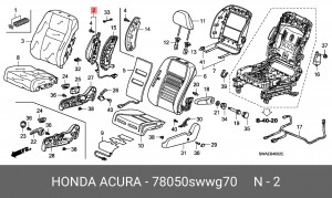 Подушка безопасности 78050SWWG70 HONDA