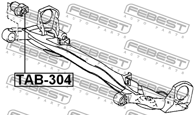 Сайлентблок задней балки TAB-304 FEBEST