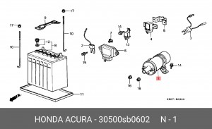 Катушка зажигания 30500SB0602 HONDA