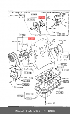 Прокладка, выпускной трубопровод FEJ310185 MAZDA