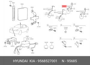 Датчик, частота вращения колеса 9568527001 HYUNDAI KIA