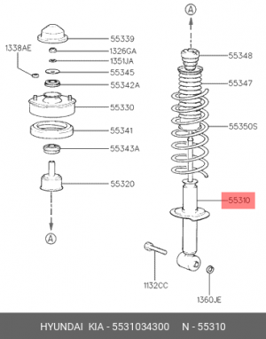 Амортизатор 5531034300 HYUNDAI KIA
