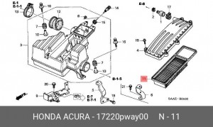 Фильтр воздушный 17220PWAY00 HONDA