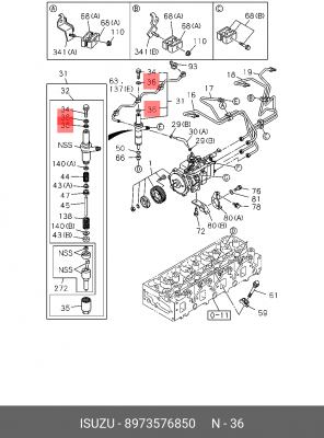 Прокладка 8-97357-685-0 ISUZU