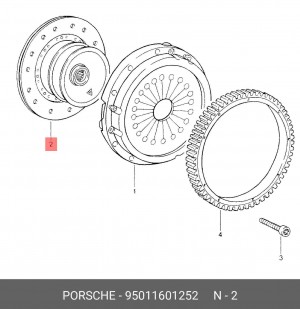 Диск сцепления 95011601252 PORSCHE