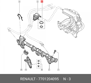 Ремкомплект, распределитель зажигания 7701204095 RENAULT