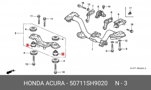 Сайлентблок 50711-SH9-020 HONDA