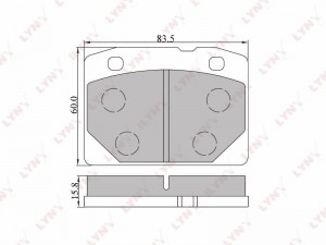 Колодки тормозные дисковые BD-4603 LYNXAUTO