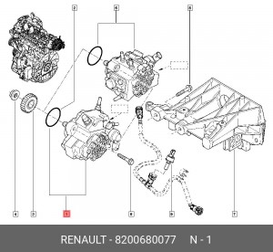 Насос высокого давления 8200680077 RENAULT