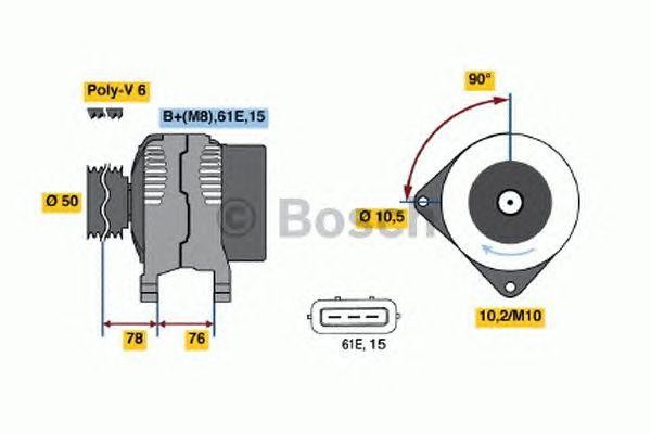 Генератор 0 123 515 004 BOSCH