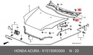 Клипса крепежная 91515SR3000 HONDA