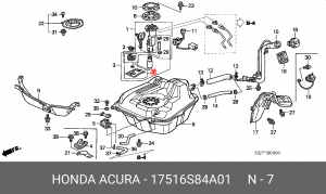 Топливный фильтр 17516S84A01 HONDA