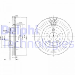 Тормозной диск BG2844 DELPHI