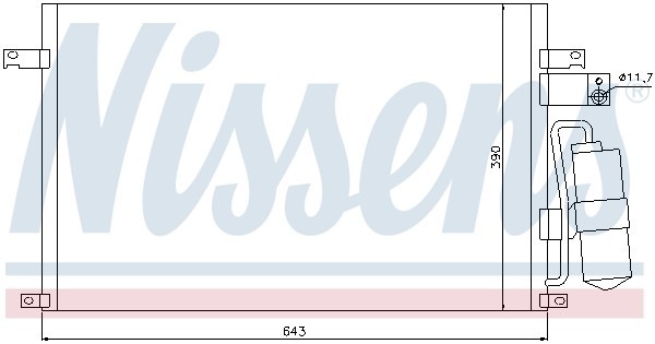 Конденсатор, кондиционер 94978 NISSENS