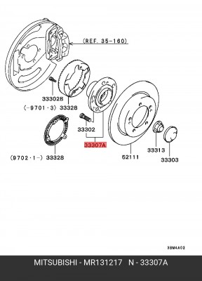 Подшипник ступицы колеса со ступицей (комплект) MR131217 MITSUBISHI