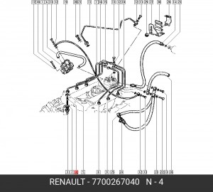 Клапанная форсунка 7700267040 RENAULT