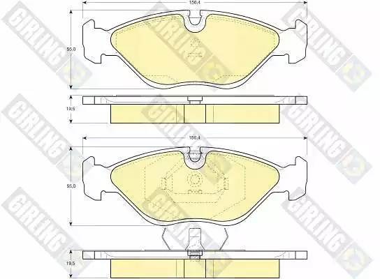 Комплект тормозных колодок, диско 6109692 GIRLING