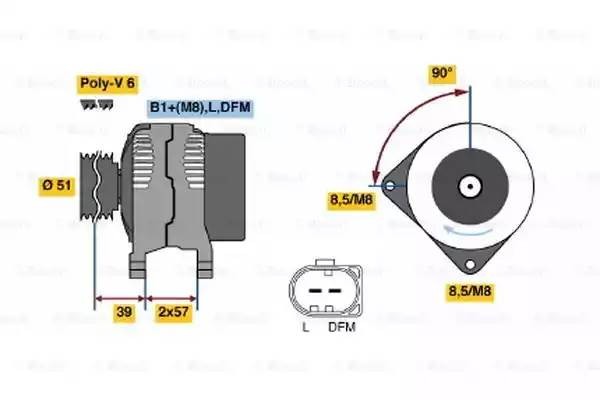 Генератор 0 124 325 128 BOSCH