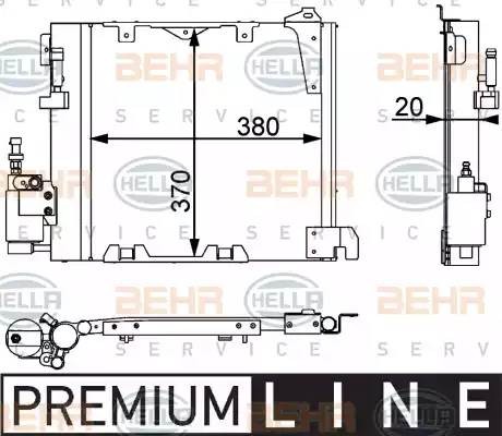 Конденсатор, кондиционер 8FC 351 301-371 HELLA