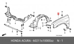Крыло 60211S10000ZZ HONDA