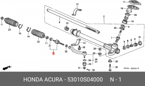 Осевой шарнир, рулевая тяга 53010-S04-000 HONDA