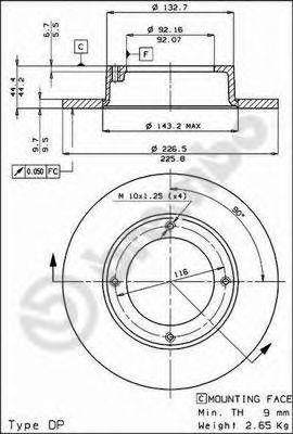 Тормозной диск 08.3282.10 BREMBO